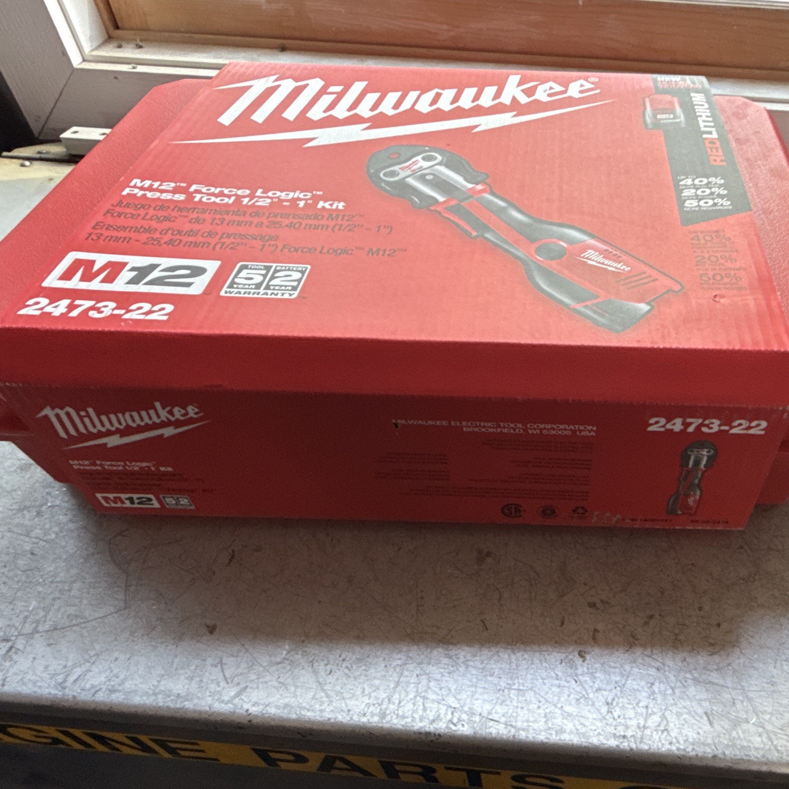 Milwaukee M12 FORCE LOGIC Press Tool Kit 1/2 in-1 in Clamp, 2473-22