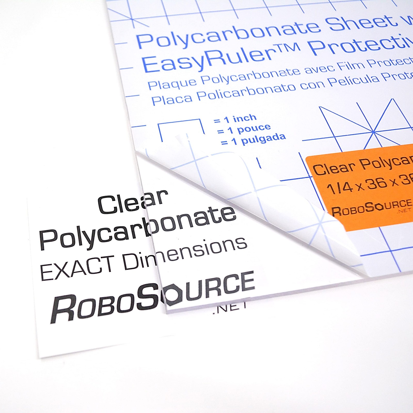Polycarbonate Clear Plastic Sheet 12 X 12 X 0.236 1/4 Exact With Easyruler