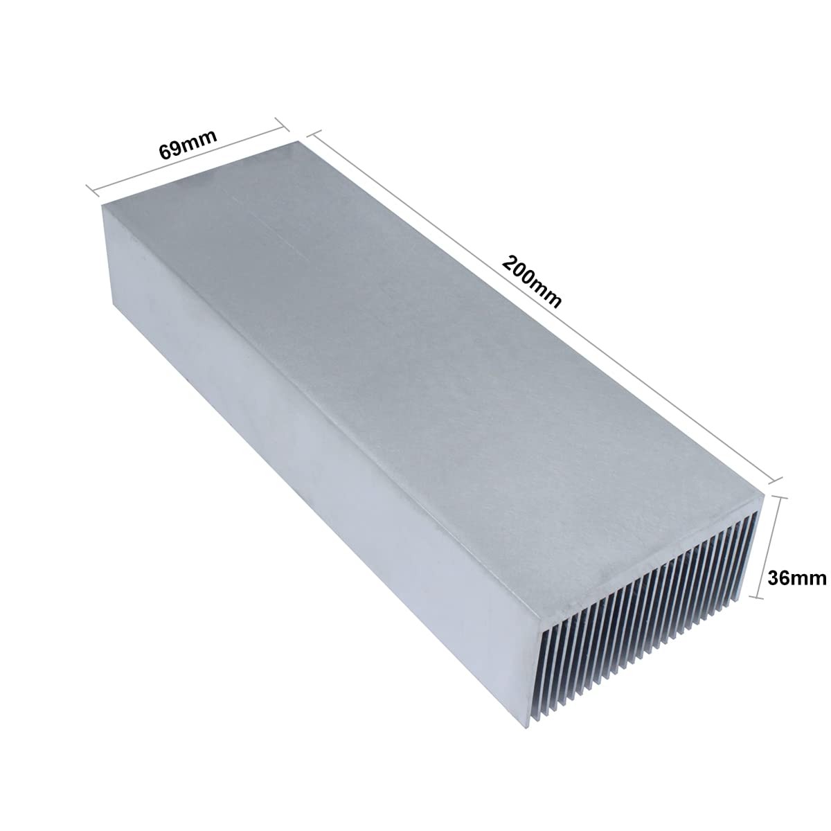 Aluminum Heatsink 200x69x36mm 7.87×2.72×1.42 Inch Cooler LED PCB Chip Amp