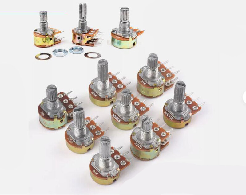 WH148 Variable Resistor Single Potentiometer Pot Lin Linear 3Pin B1K B2K ~ B1MΩ