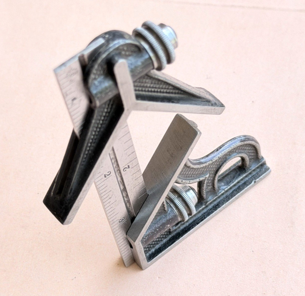 STARRETT No.11 4″ Long Blade Combination Square with Square & Center Heads. USA