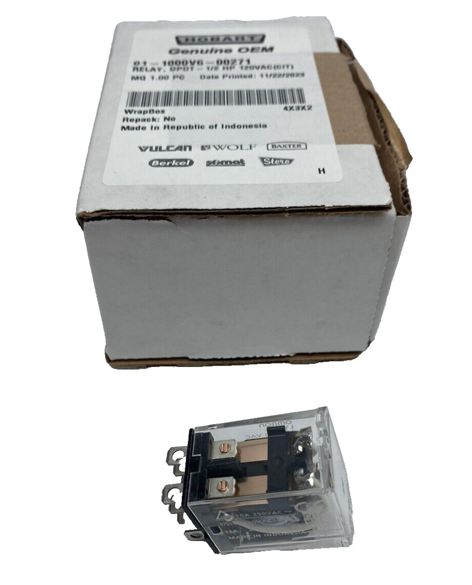 01-1000V6-00271 Hobart Relay, DPDT-1/2 Hp 120V (CIT)
