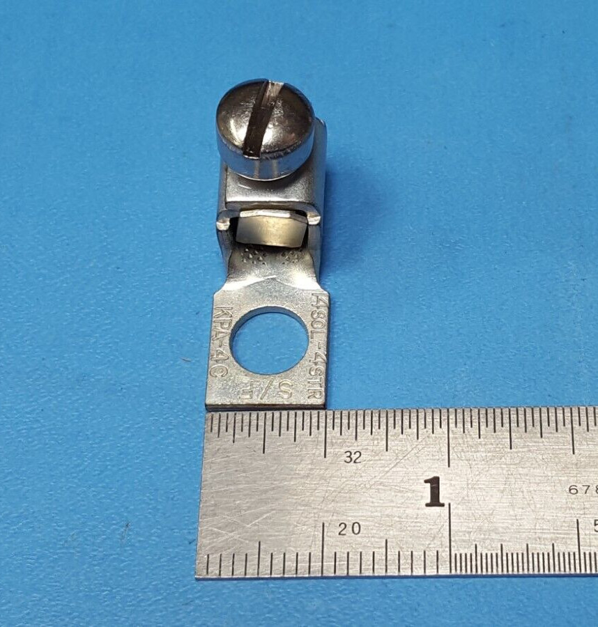 (5 PCS)TERMINAL LUG, KPA-4C, SUPERIOR FUSE& MFG,4 AWG, 1/4″STUD,5940-00-361-5701