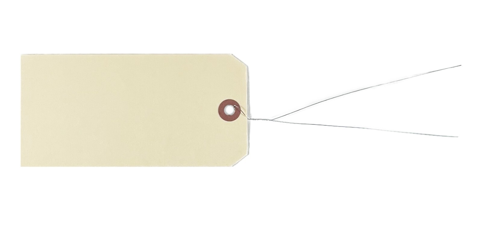 100 pcs 5 3/4″ x 2 7/8″ Size 7 Manila Large Pre-Wired Parts Price Tags with Wire