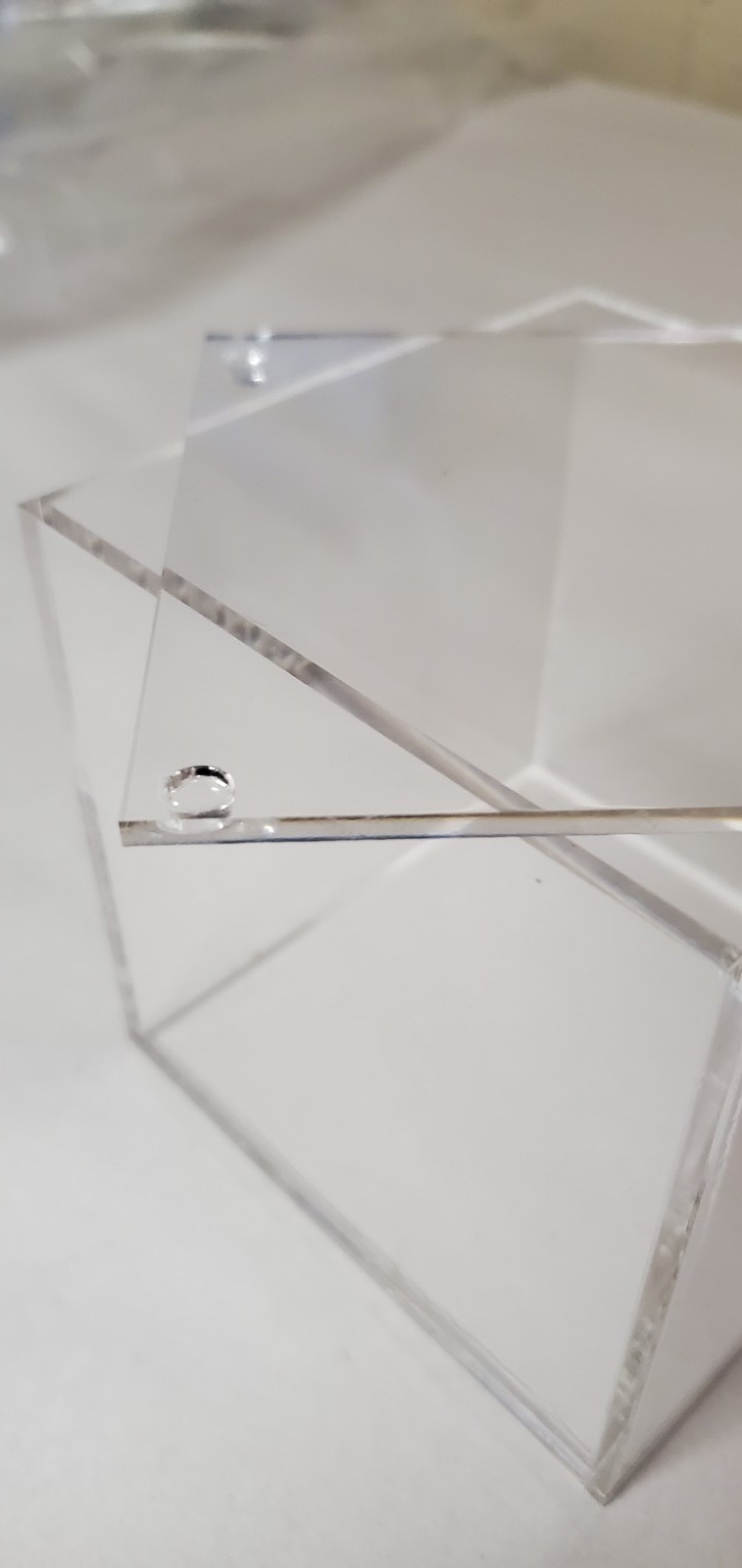 Clear Acrylic 2″ Low‑Profile Square Box with Fitted Lid – T’z Tagz Handmade