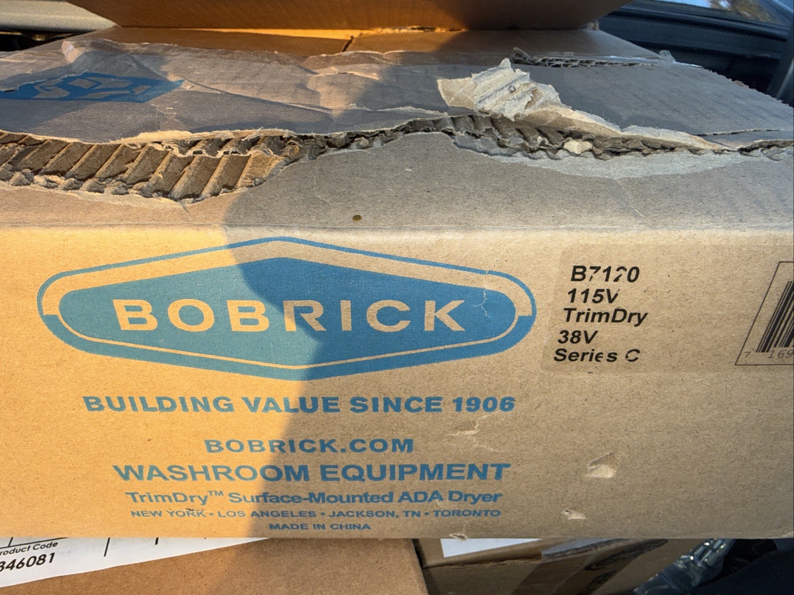 BOBRICK Hand Dryer B-7120 115V Surface Mounted ADA 35S Series C -White FAST SHIP