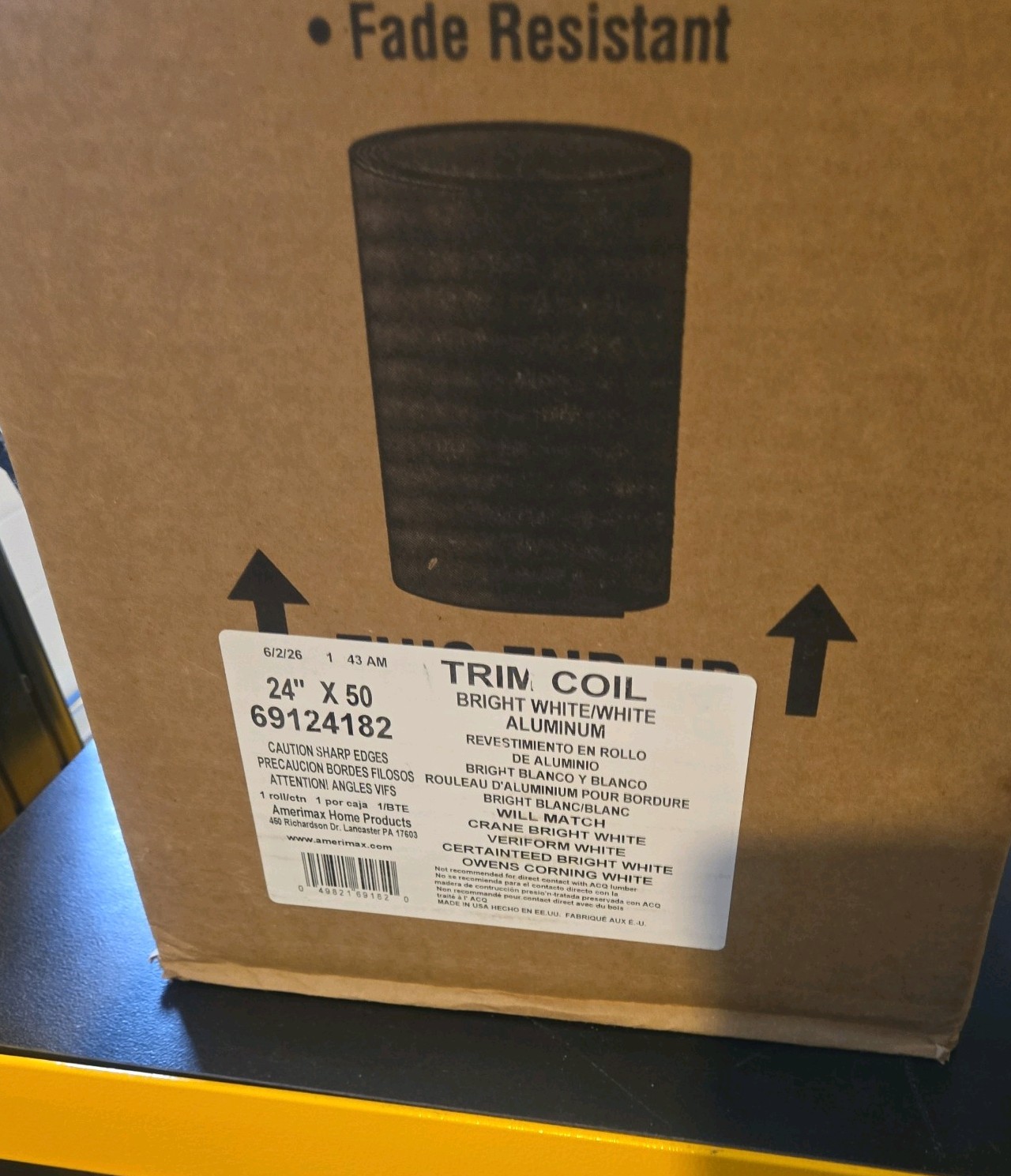 24 in. x 50 ft. Bright White Aluminum Trim Coil