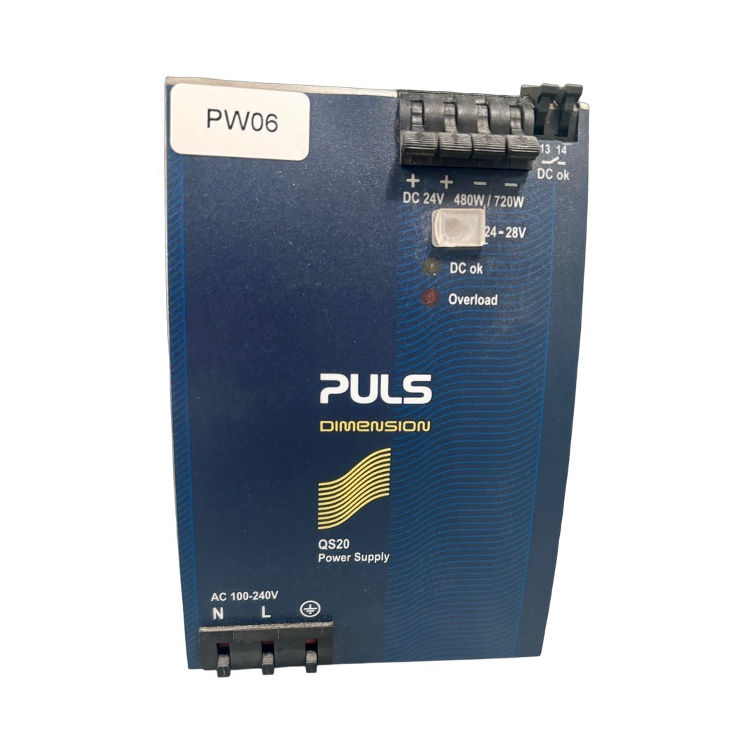 PULS QS20.241 DIN Rail Power Supply – 24V DC, 20A, 480W, Industrial Q-Series