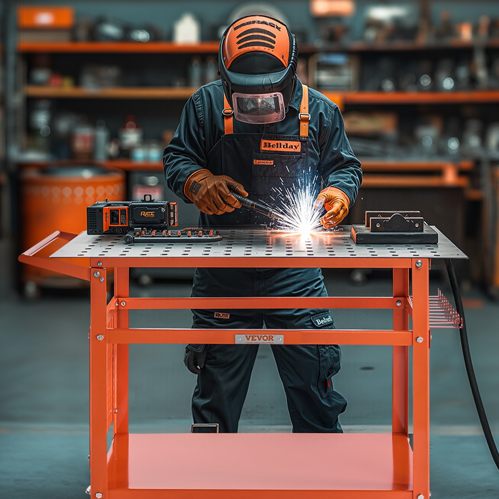 VEVOR Welding Table 40″x24″ Welding Table with 800LBS Static Weight Capacity