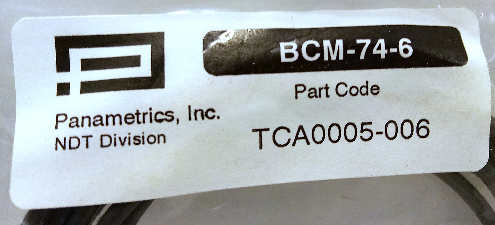 Panametrics BCM-74-6 TCA0005-006 6 ft Cable for BNC to Microdot