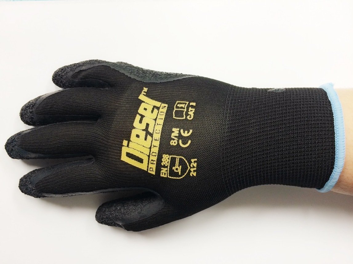 3 Pair Diesel Protection Pro-Tekk General Purpose Gloves (Small to 2X-Large)
