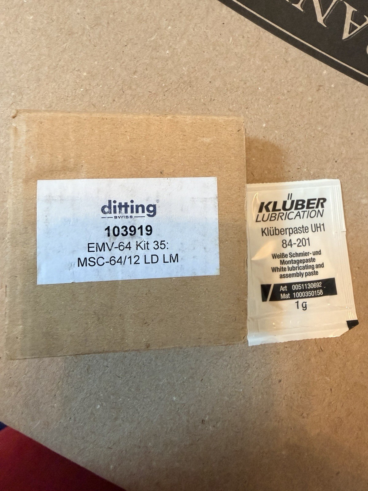Ditting EMV-64 Kit 35 103919 Grinder Burr Set MSC-64/12 LD LM Screws