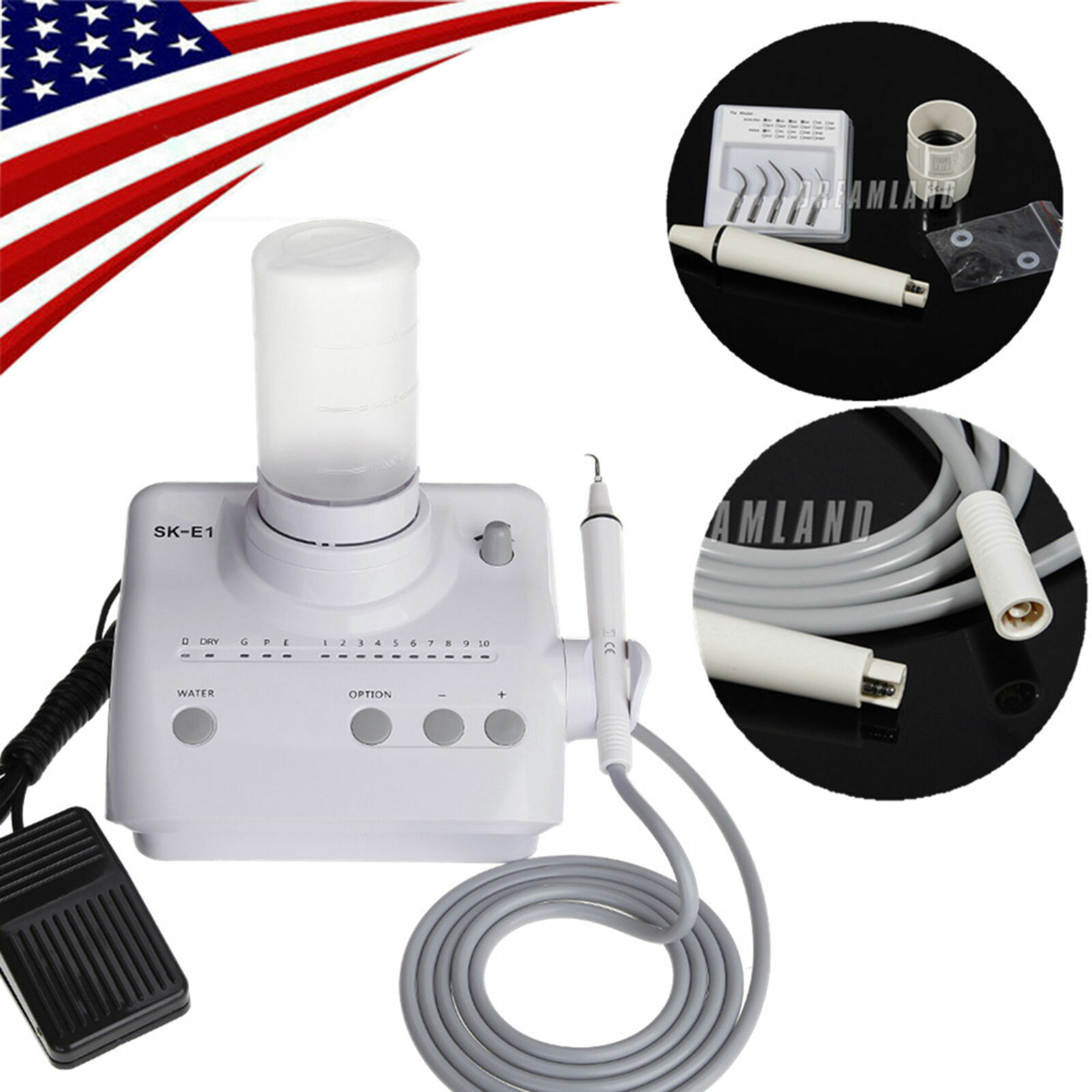 FDA Dental Ultrasonic Scaler Handpiece + 2 Bottles for EMS fit Cavitron