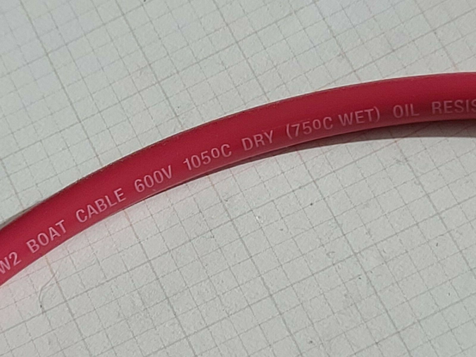 Ancor #8awg Marine Grade Tinned Copper Boat Cable BC-5W2 UL-1426 Red /25ft