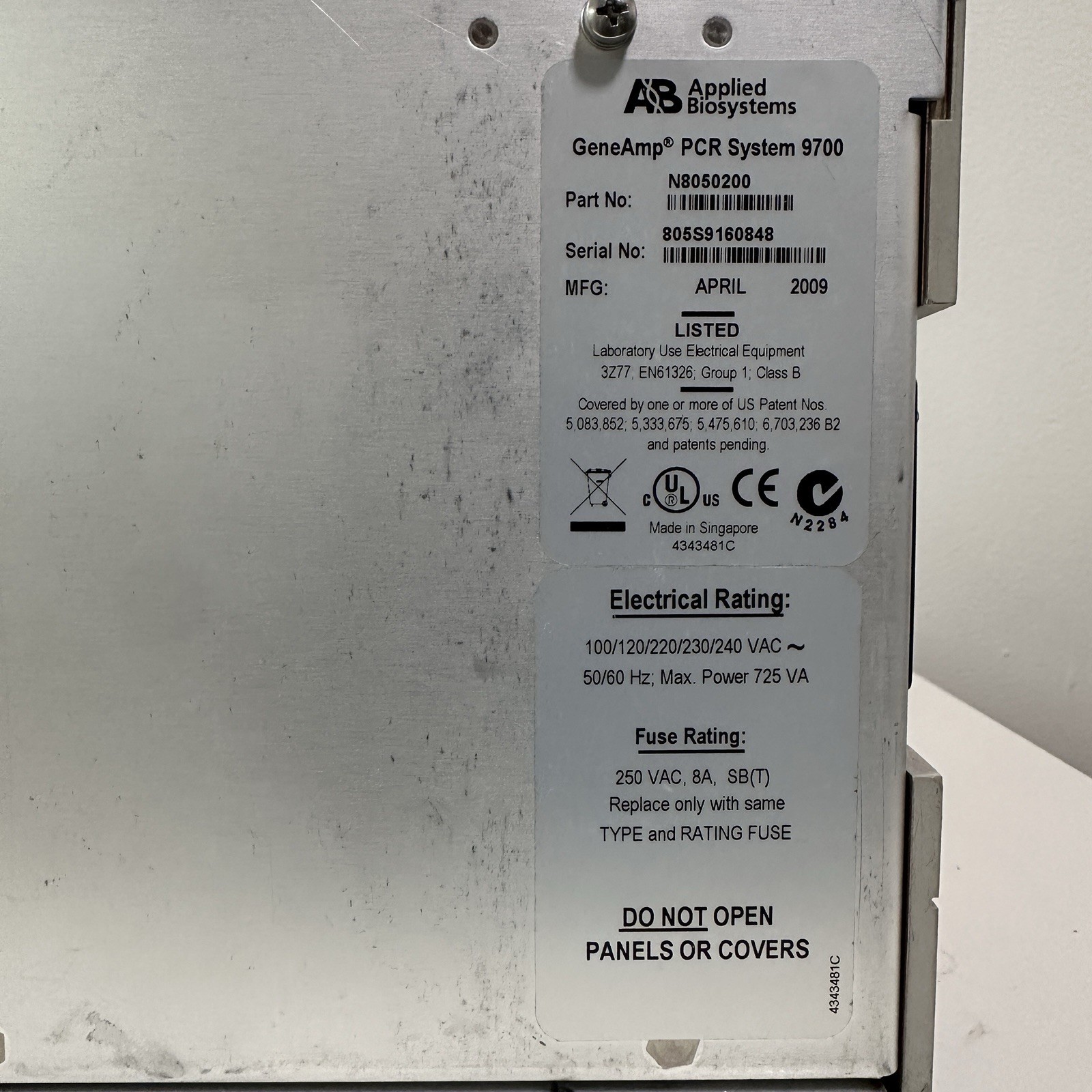 Tested Applied Biosystems GeneAmp 9700 PCR System No Block 30Day Warranty #1