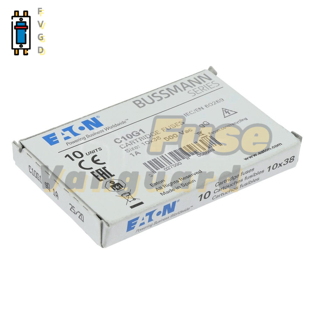 10PCS NEW Eaton Bussmann Series 1A 500Vac Low Voltage Fuse C10G1