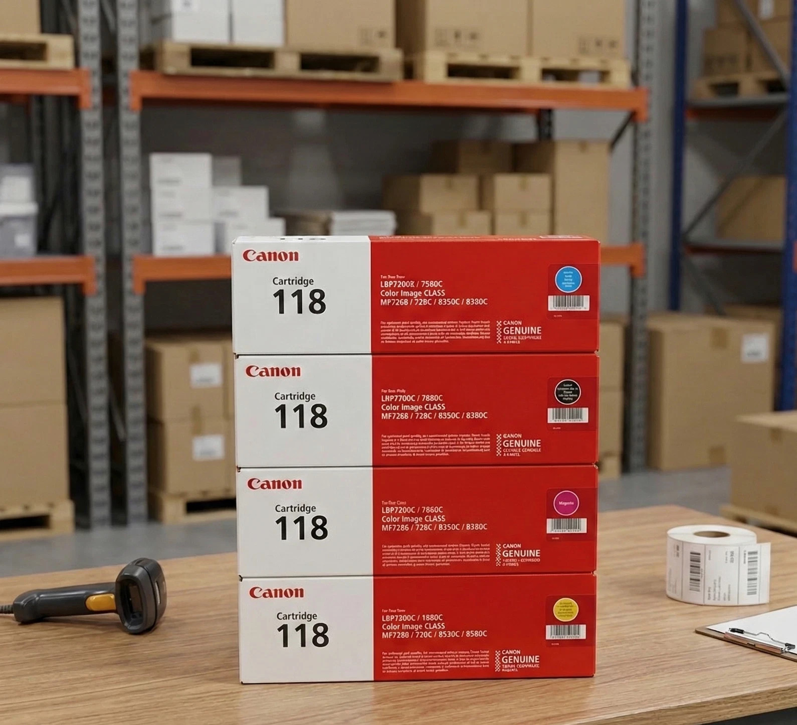 Canon 118 Toner 4-Pack | Black Cyan Magenta Yellow | For MF8580Cdw MF8380Cdw