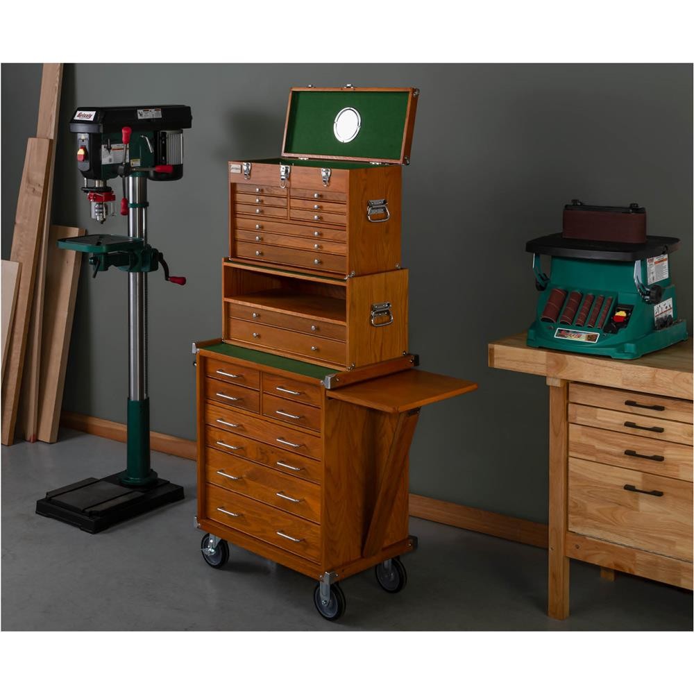 T33819 23″ Series 9-Drawer Red Oak Tool Chest