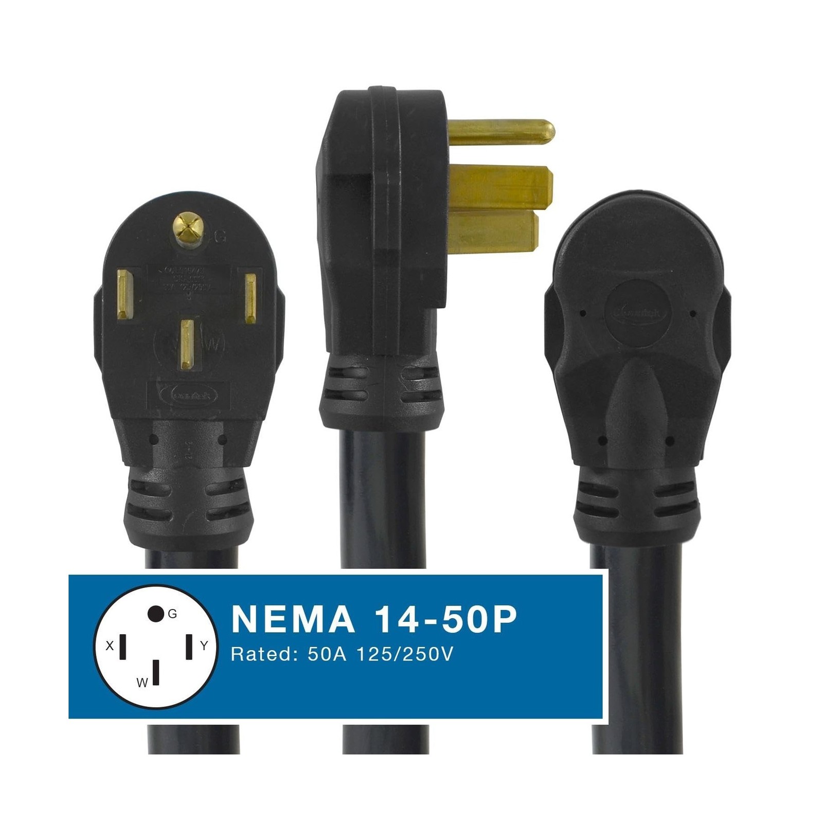 Conntek 50 Amp RV Power Cord – 36 Foot Male to Bare Wire