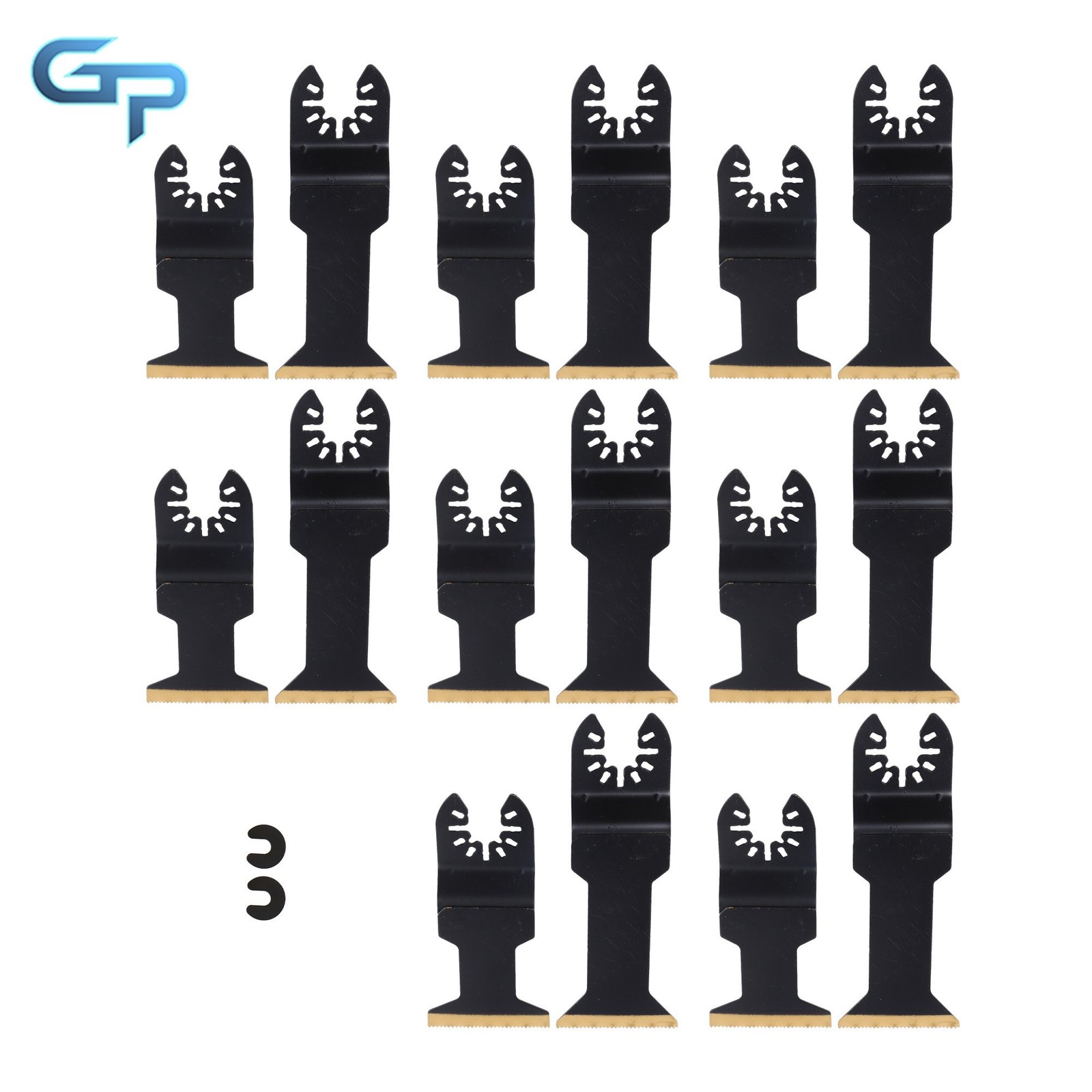 16 Pcs Extended Titanium Oscillating Saw Blades for Metal & Wood Cutting