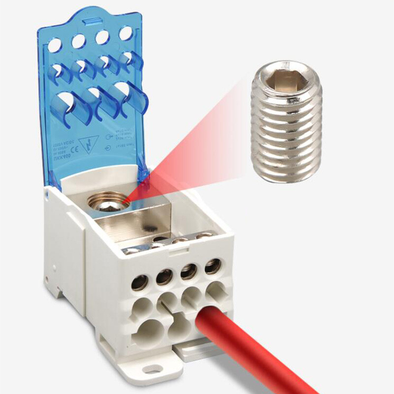 UKK80A UKK125A- UKK500A Wire Connector Terminal Block 1 In Many Out Din Rail Box