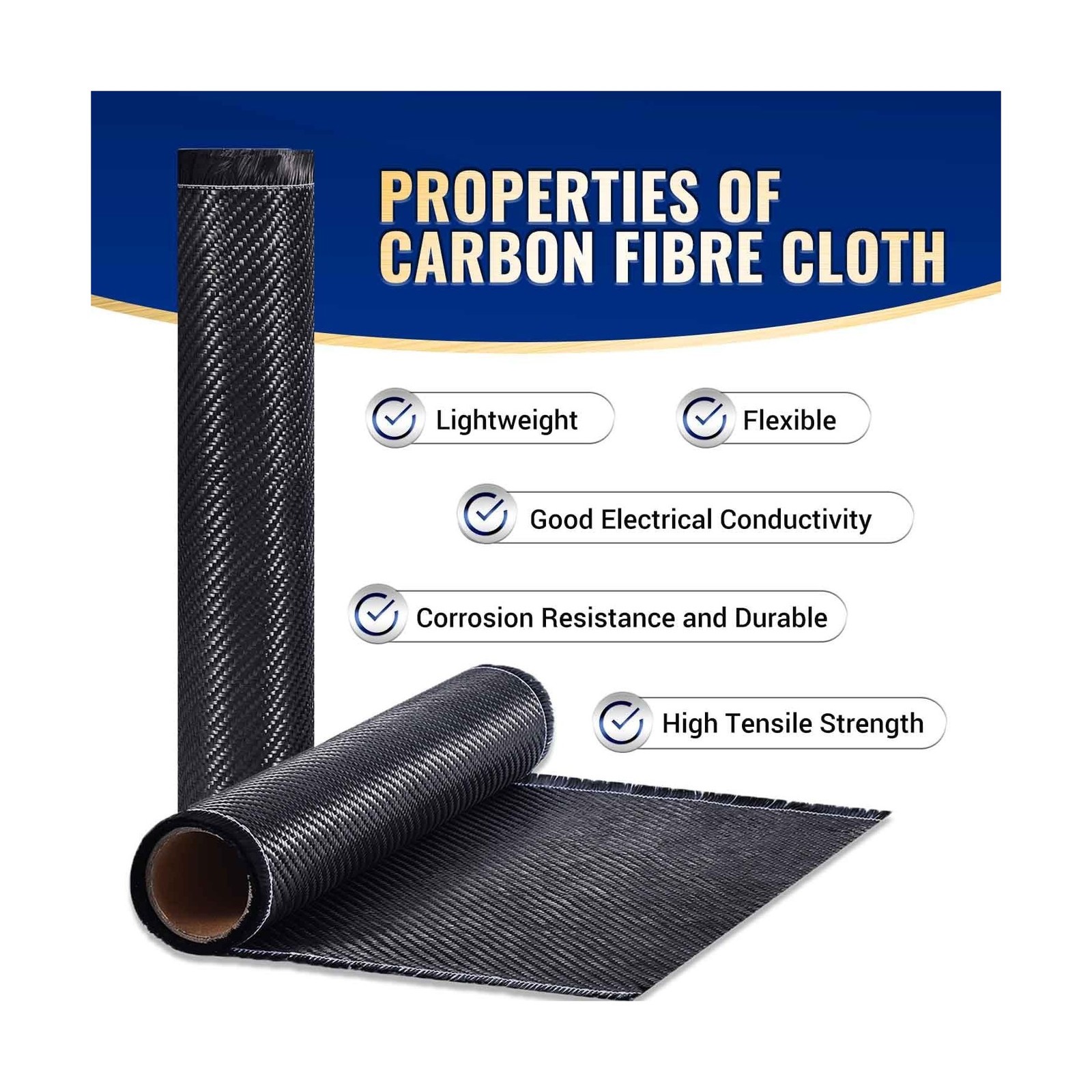 5FT Carbon Fiber Repair Kit, 12″ Carbon Fabric Fiber Cloth Roll, 8OZ Epoxy Re…