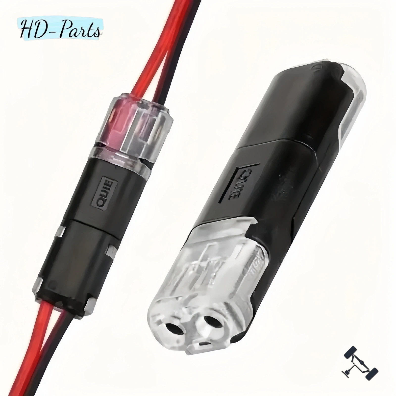 50Pcs 2-Pin Wire Cable Snap Connectors 22-18 AWG For LED Strip Speaker Wiring