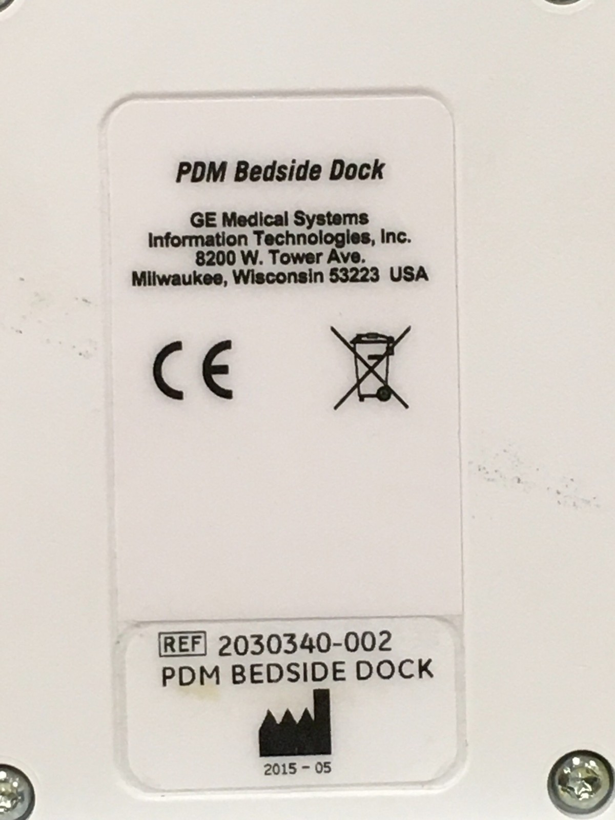 PDM Healthcare Bedside Dock 2030340-002 No Cable FREE SHIPPING, QTY AVAILABLE
