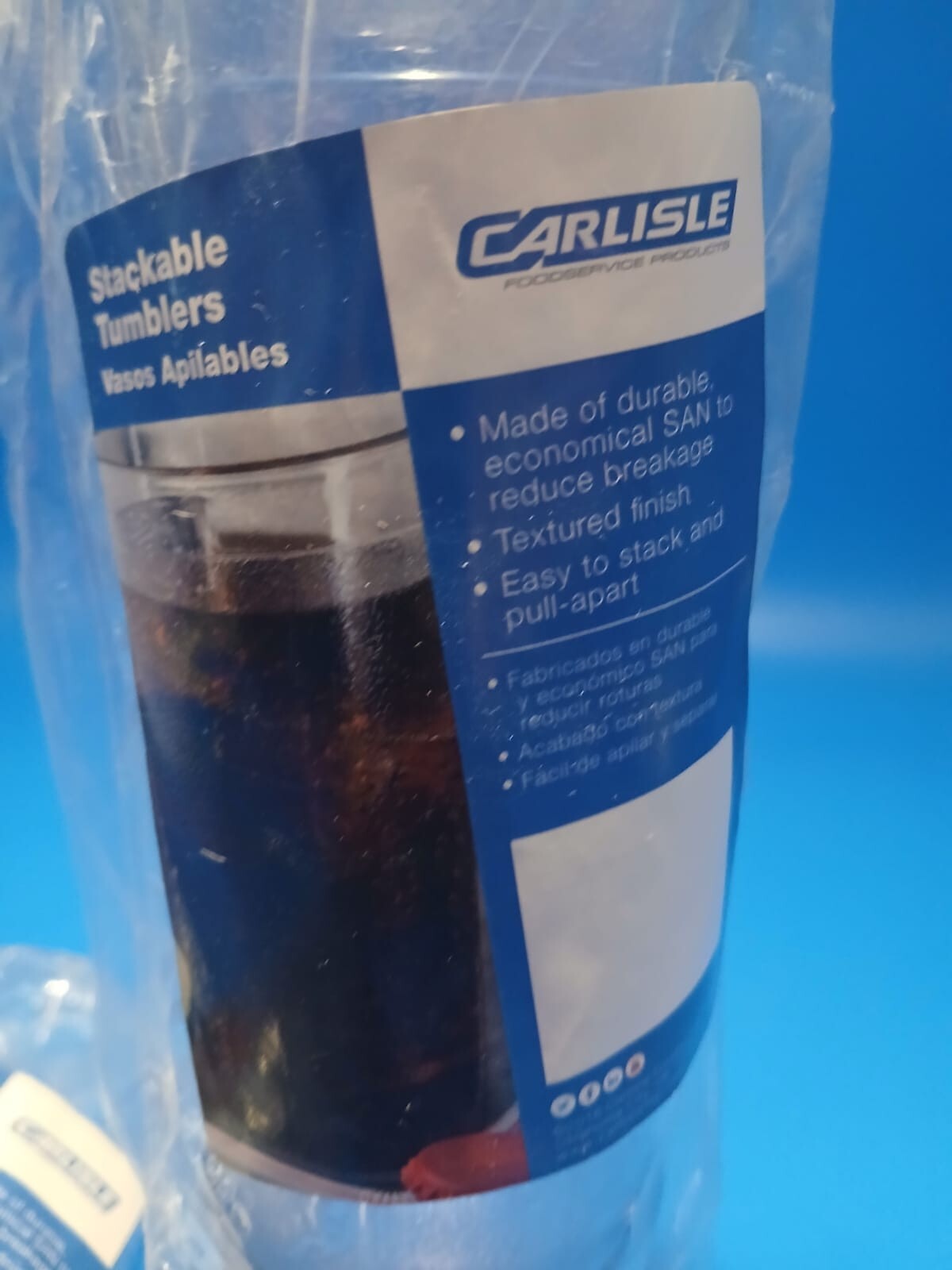 Carlisle 55268107 Stackable 8 Oz. Clear Tumbler – QTY 12
