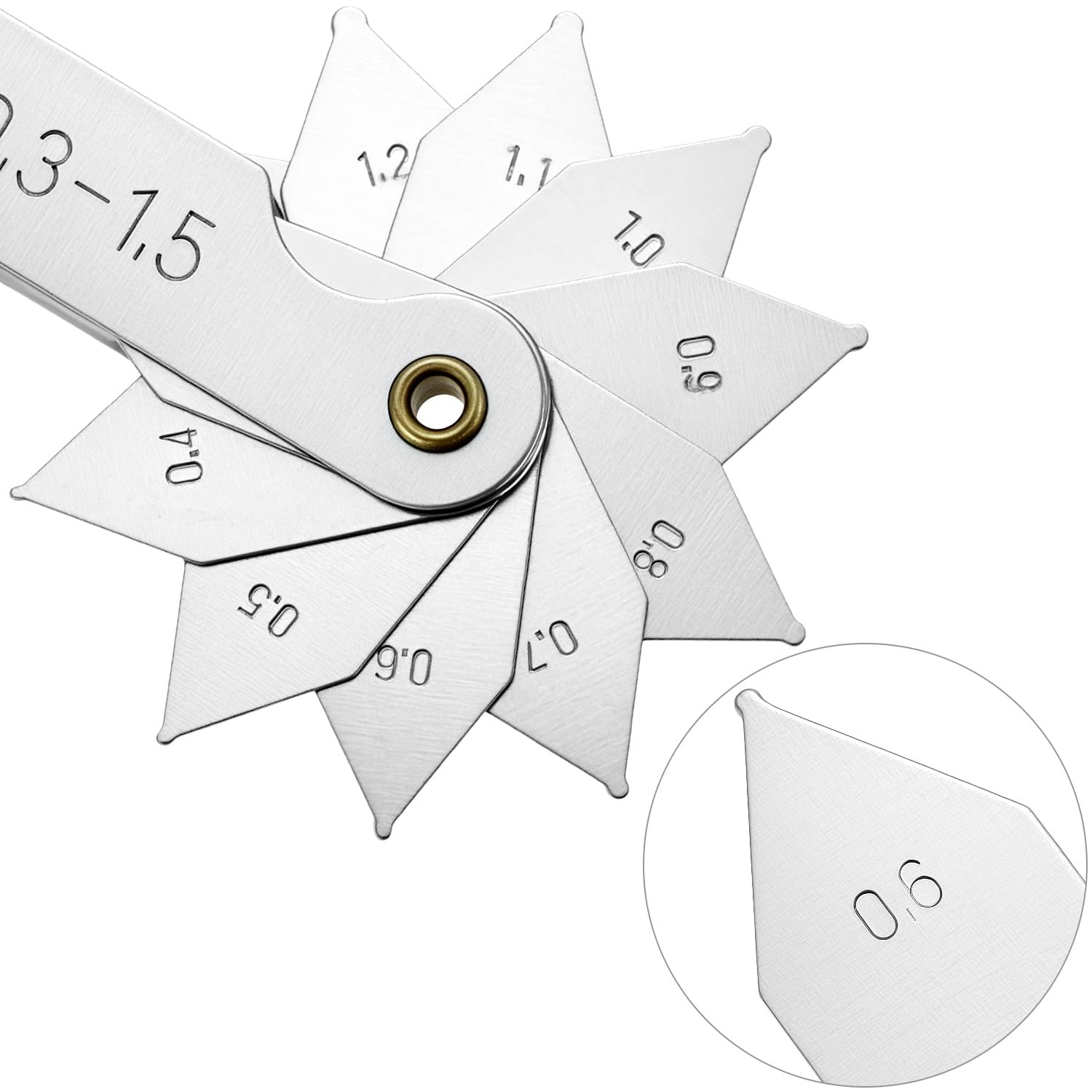 4 Pack Radius Gauge Set Precision Stainless Steel Measurement Tool