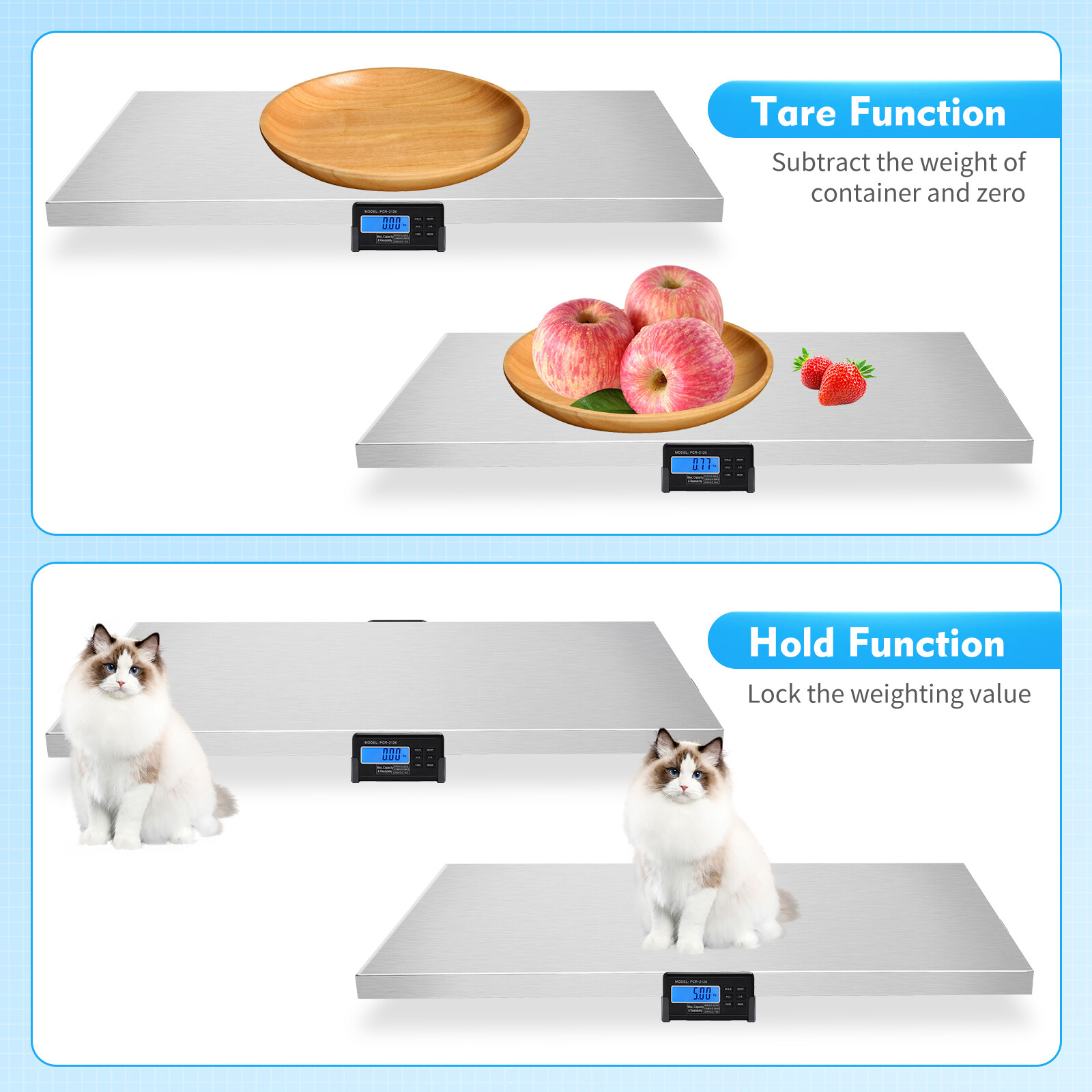 LARGE 440LB Dog Digital Pet Weight Scale for Shipping Veterinary Livestock NEW