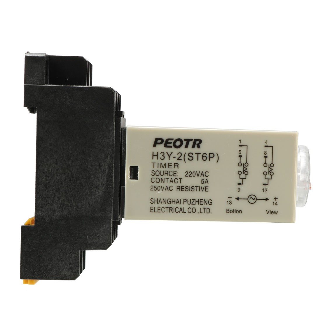 AC 220V 30Min 0-30 Minute Delay Timer Time Relay H3Y-2 + 8 Pin DIN Rail Socket