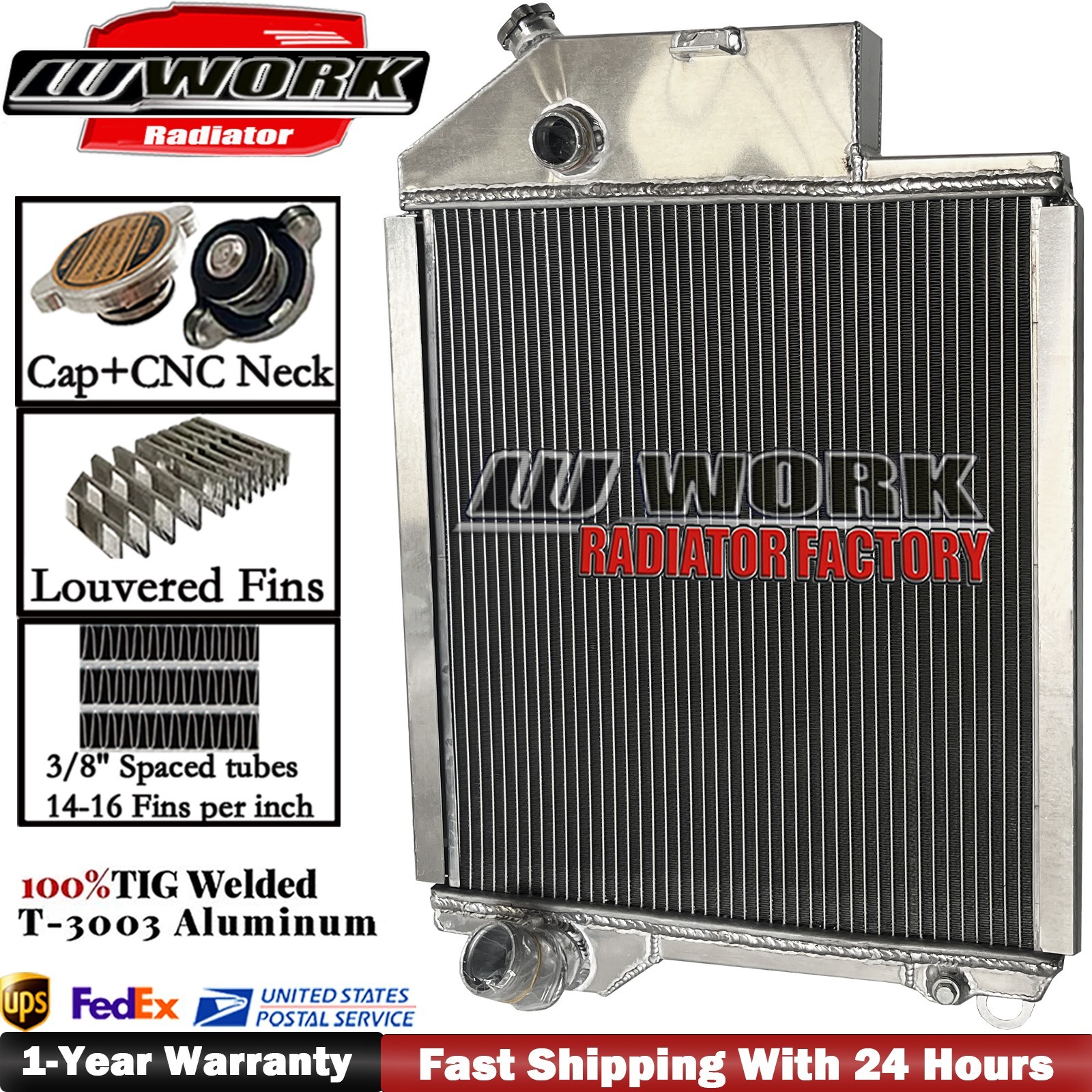 Radiator AL37568 For John Deere 1640 1641 1840 2040 2140 2141 2350 2541 2550