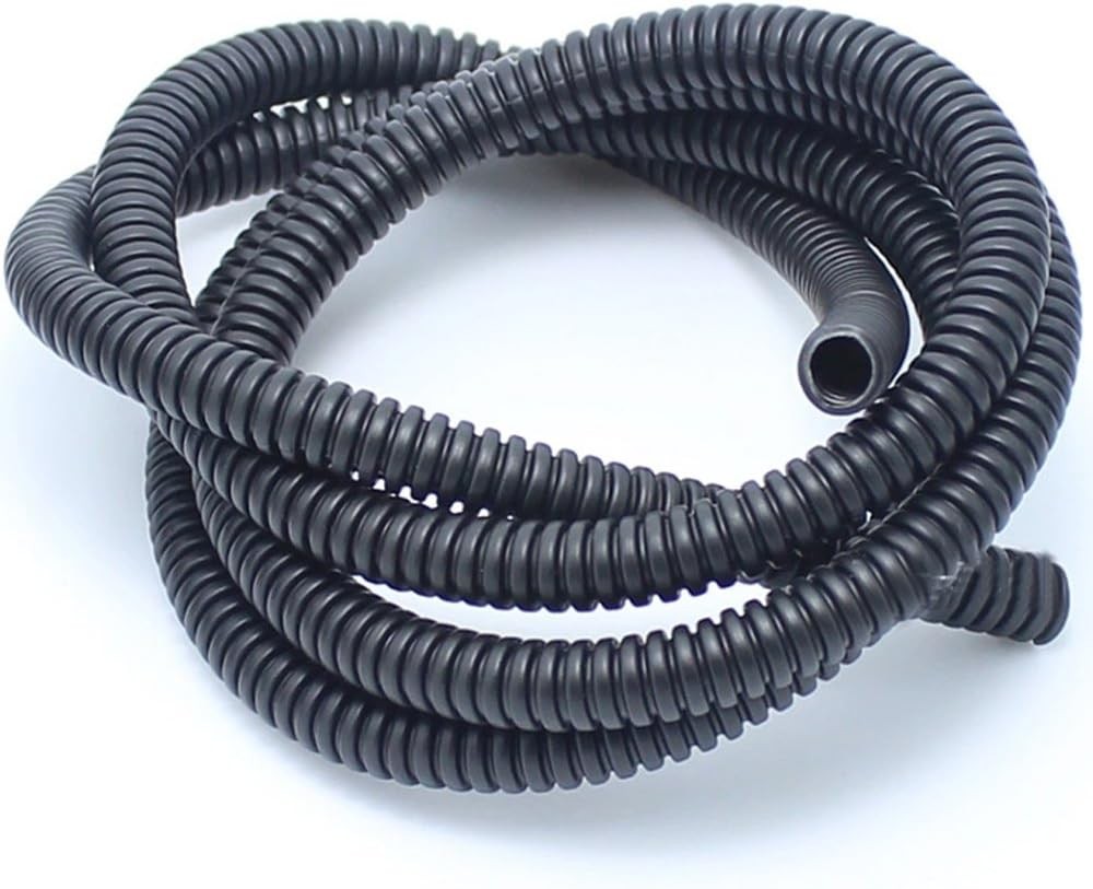 ESUPPORT 3/8 Inch 20 Feet Split Loom Wire Flexible Tubing Conduit Hose Black