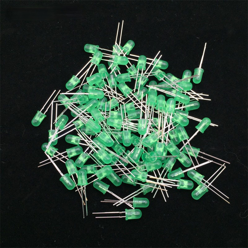 100pcs 5mm LED Diode Kit White Green Red Blue Yellow Orange Pink Purple Warm