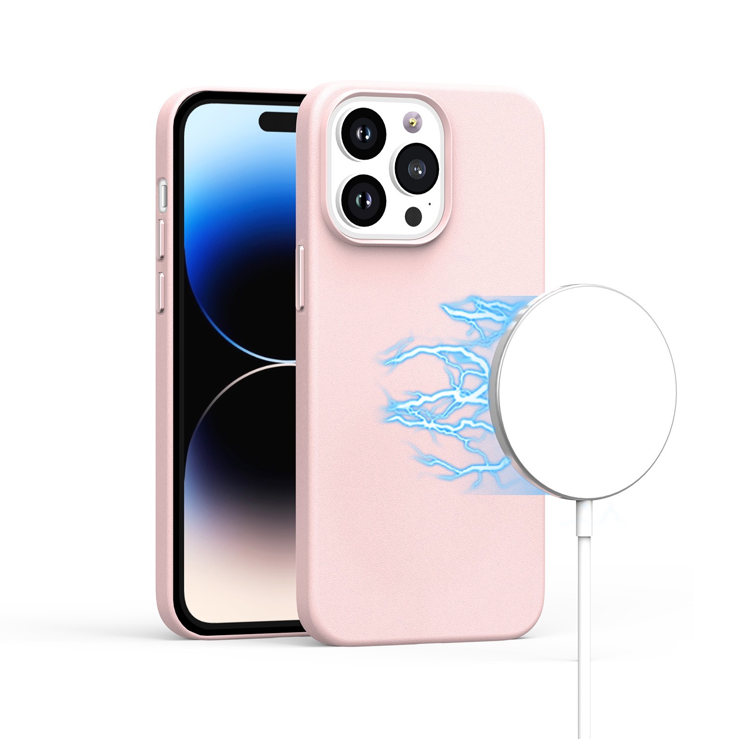 iP11 6.1 MagSafeLeathe Invi Pink