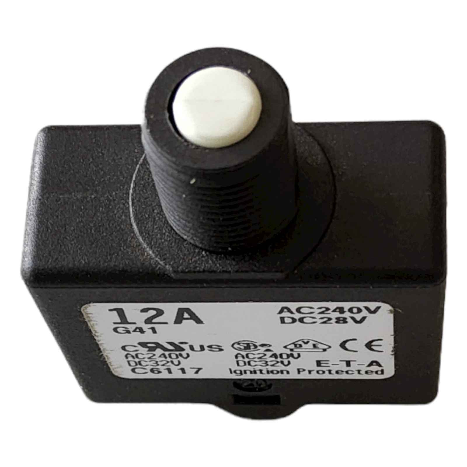Circuit Breaker ETA 1658 12A DC AC Push Thermal Overcurrent P 13 terminals
