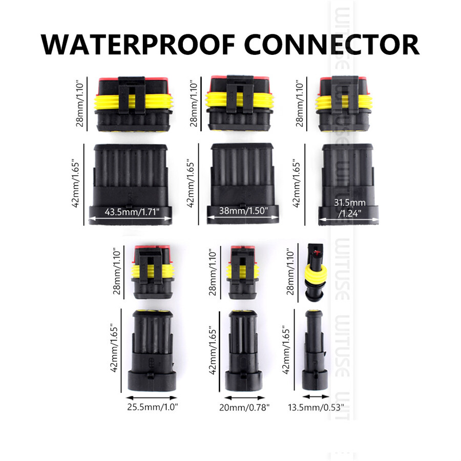 708Pcs Car Automotive Waterproof Electrical Wire Connector Plug 1-6 Pin Kit Set