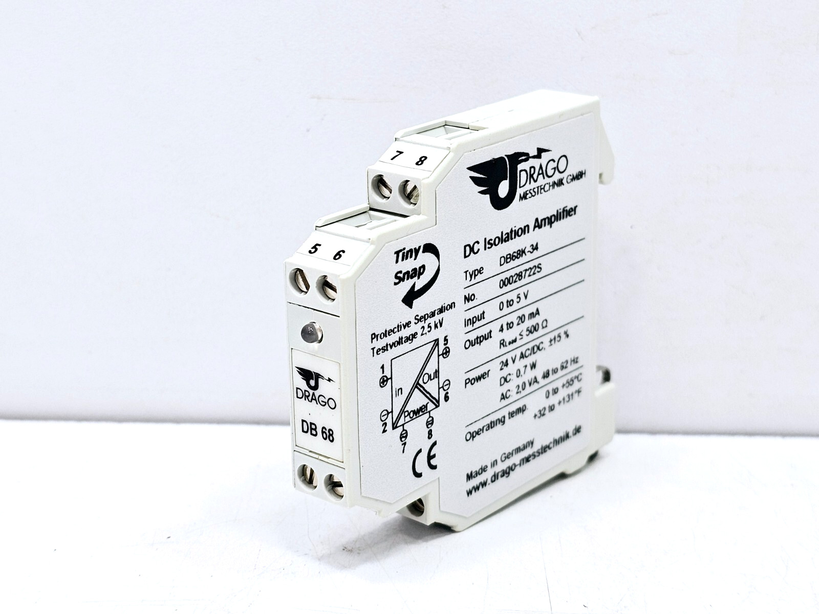 DB68K-34 DRAGO MESSTECHNIK DC ISOLATION AMPLIFIER