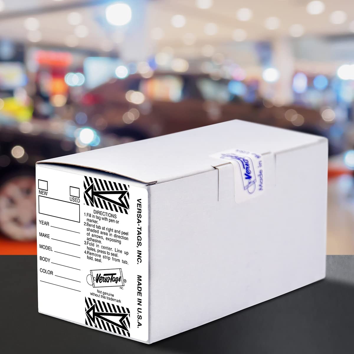 250 Per Box, Self-Protecting Paper Key Tags with Chrome-Plated Split Rings Pe…
