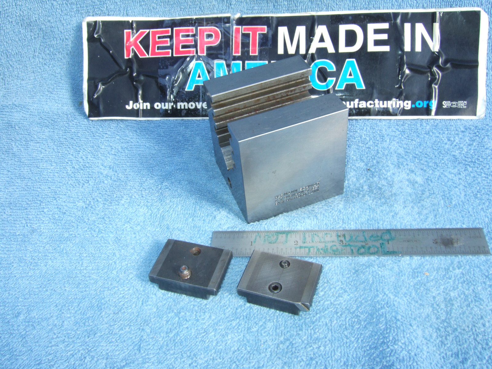 HERMANN SCHMIDT UCV W/CLAMP SQUARE GRIND V-BLOCK TOOLMAKER MACHINIST USED