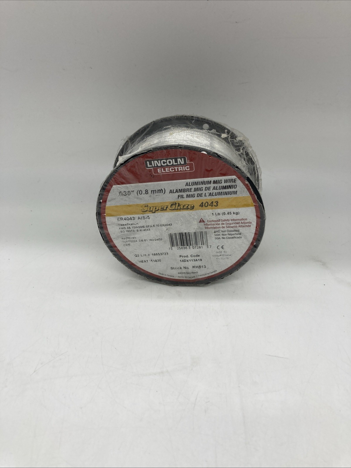 Lincoln Electric .030 ER4043 Aluminum MIG Wire 1 lb Spool KH513