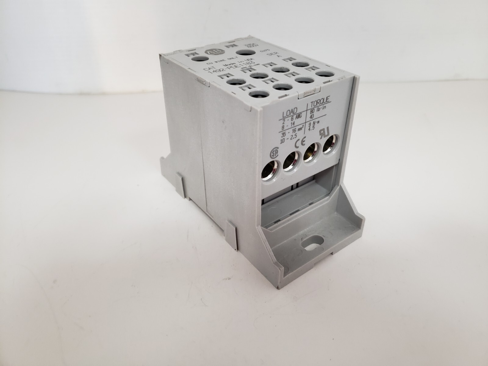 ALLEN BRADLEY 1492-PDE1183 POER DISTRIBUTION BLOCK 335A 600V SER A