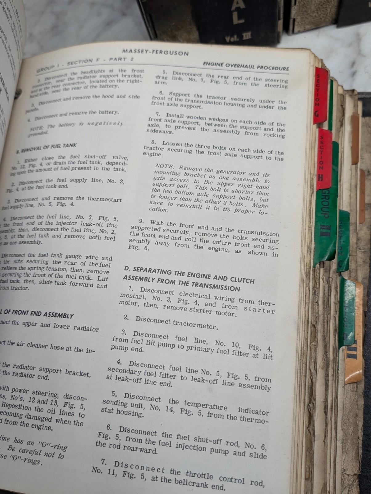 Massey-Ferguson Technical Maintenance Service Manual 5 Volumes Tractors+ MF 1969