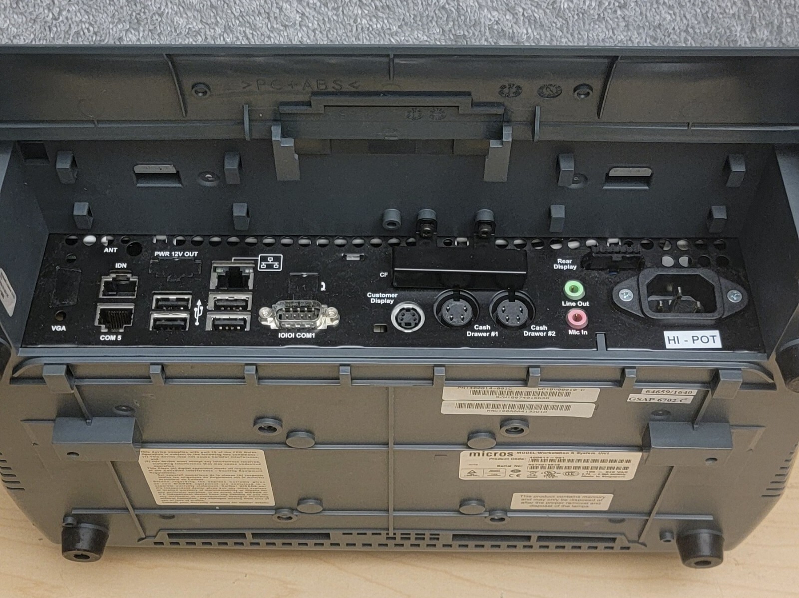 Micros Workstation 5 System Unit Touch Screen POS Terminal