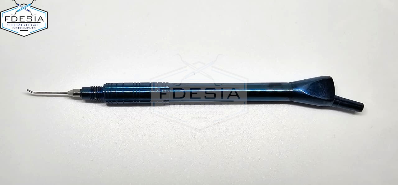 Titanium Ophthalmic I/A Handpiece Cannula Coaxial Curved 21G