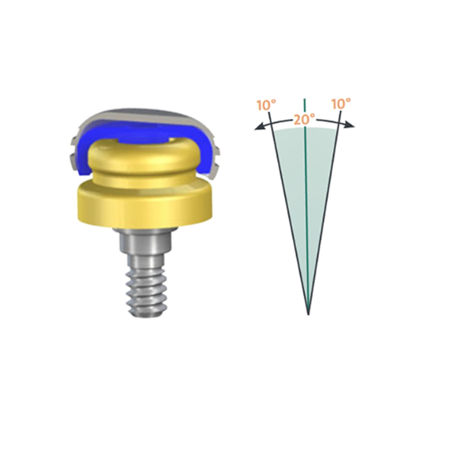 4/PK Dental Standard Extended Range Retention Cap fit Zest Locator Male Inserts