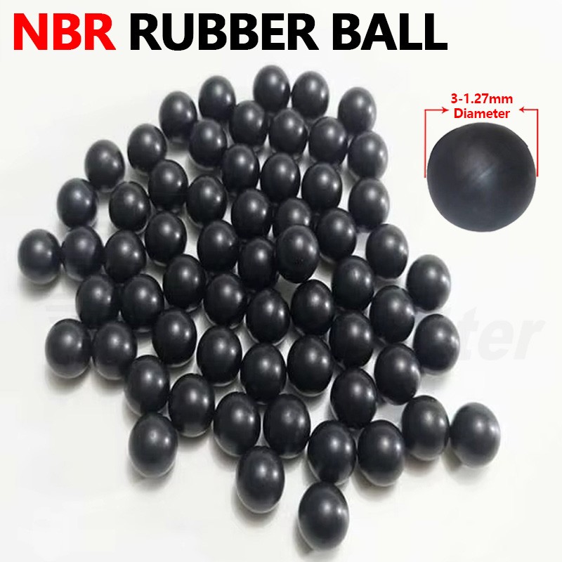 Ø3-12.7mm Solid NBR Nitrile Rubber Round Ball Valve Sealing Oil Resistant Black