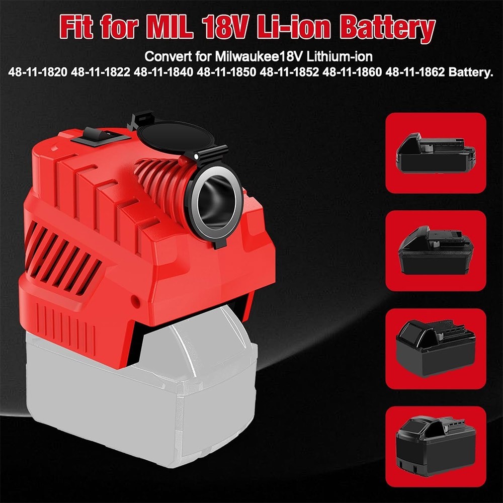 18V to 12V Step Down Converter for Milwaukee M18 18V Battery Power Adapter Tool