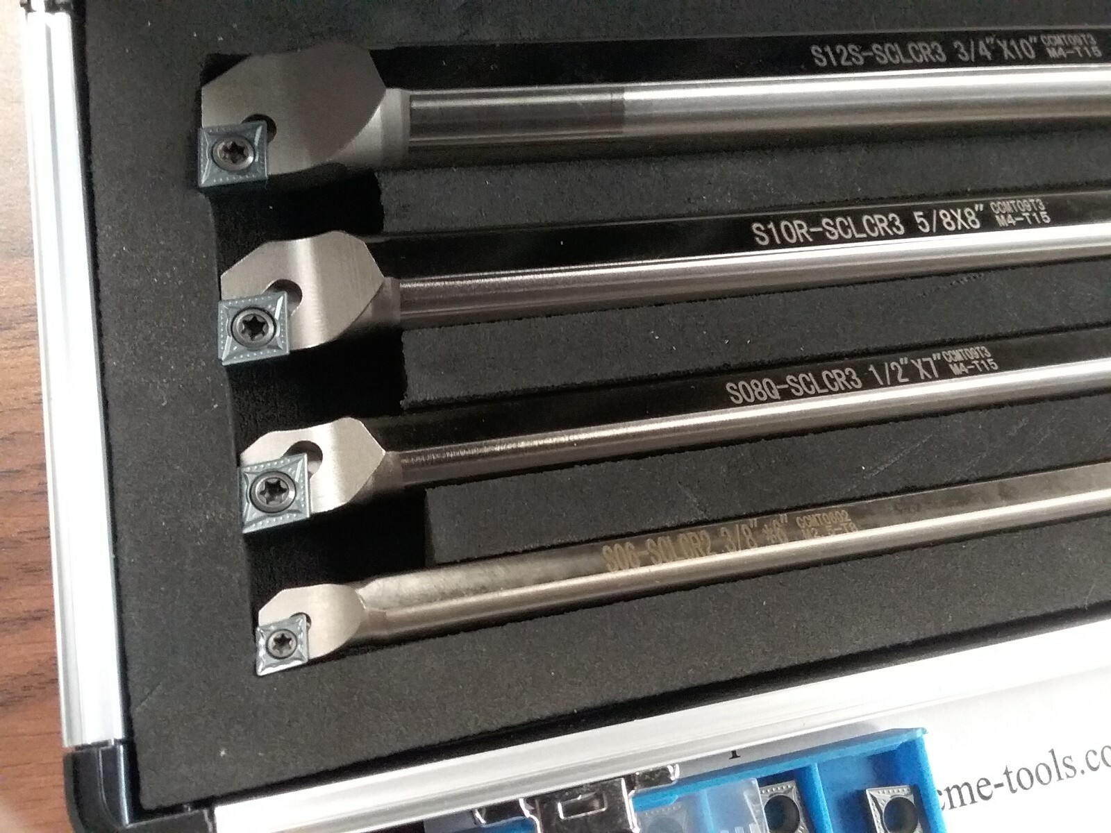 Indexable Boring Bar Set 4pcs/set w. Extra 13pcs CCMT carbide Inserts-#1004-IDX
